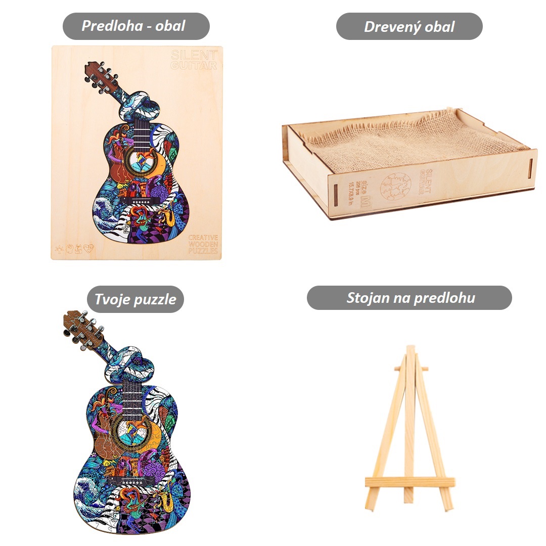 08 Drevené puzzle - Famózna gitara A